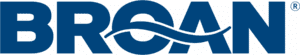 Logo of the brand Broan featuring the name in bold blue capital letters, with a stylized wave running through the letter 'O'.